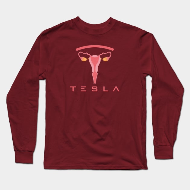 Tesla Motors Long Sleeve T-Shirt by Nagorniak